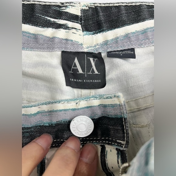 Armani exchange jeans white gray size 2 - Picture 10 of 12